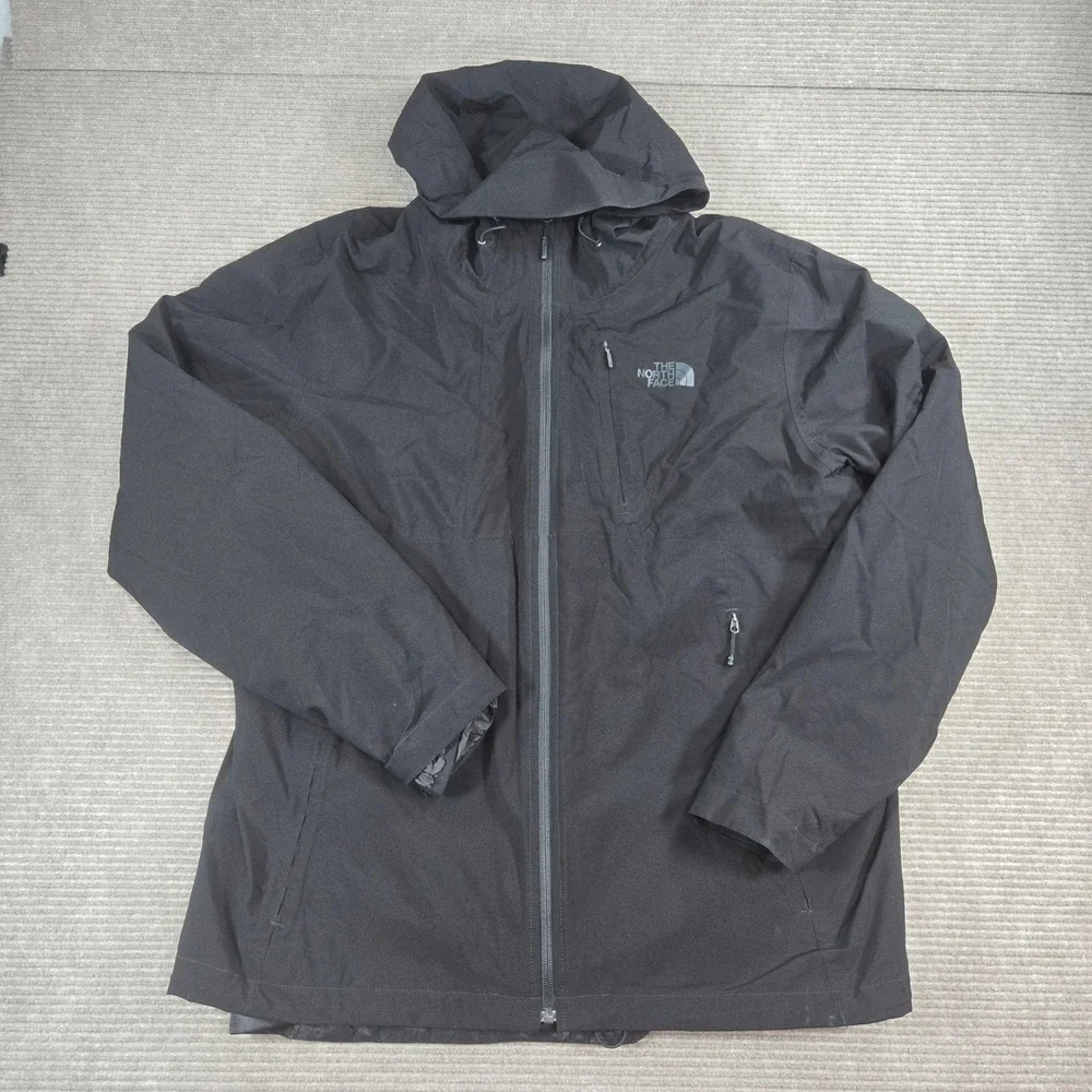 The North Face Mens XL Black DryVent Insulated Hooded NF0A2TCK Parka Jacket